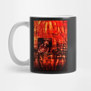 Evolution - Ammonite in Red Mug